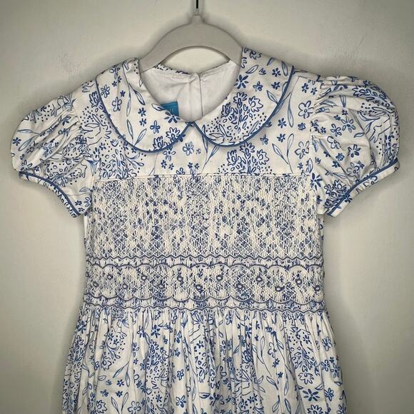 Anavini Bunny Printed Smock Dress Girls Size 6 - Picture 3 of 7